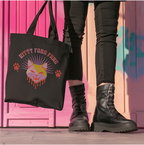 Kitty Cat Canvas Tote